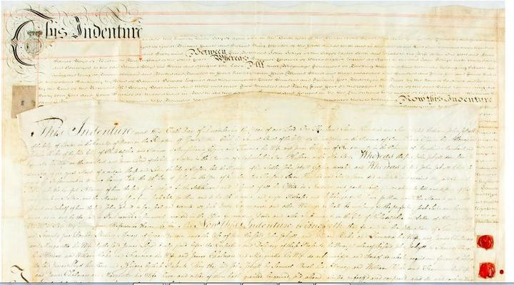 Two land indentures from Exeter England, 1768 and 1769. Heritage Auctions
